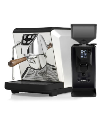 Nuova Simonelli Oscar Mood Negra con toma de agua directa + Duo Negro